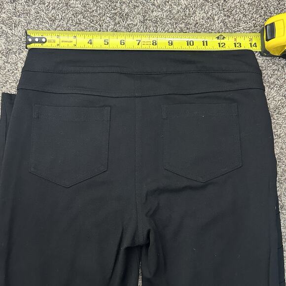 Athleta Ponte Moto Pants Womens Size 6P Black Comfort Stretch Grunge Skinny EUC - Picture 6 of 6